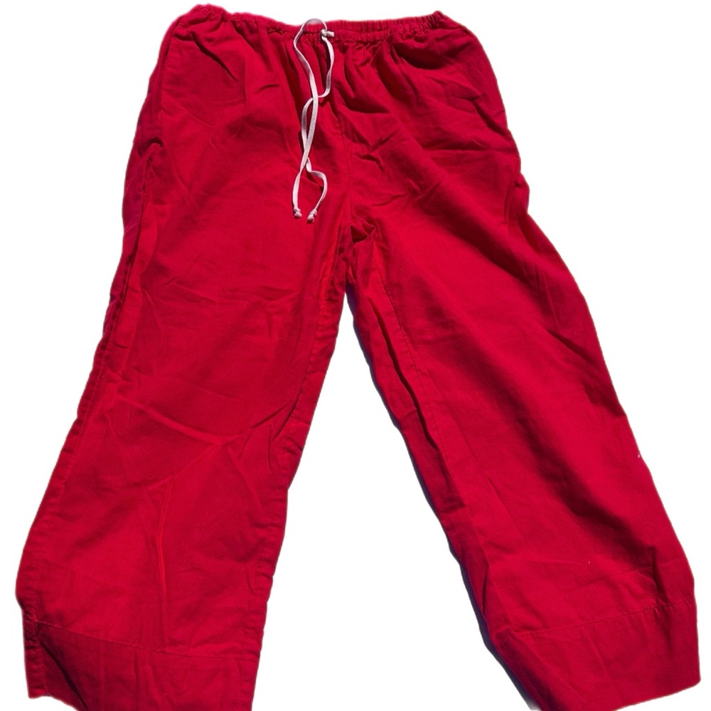 Free People Livin' In It Cotton-Linen Pants Atlas Red